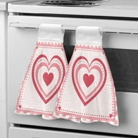 Valentinovo Pink Plaid Love Heart ručnik ručnika za kupatilo meko upijajući ručnik kuhinjski pribor