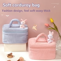 Handeo kozmetička torba Corduroy crtani zečji zec plišane toaletne potrepštine modni dodaci
