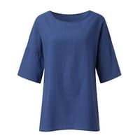 Umfun ženski džemper ženska modna tiskana labava majica dugi rukavi bluza okrugli vrat casual vrhovi