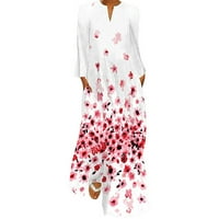Avamo Žene Moda Ruched Ljetni vrhovi Baggy Casual Tory Dame Floral Print Loungewear Tunic Bluza