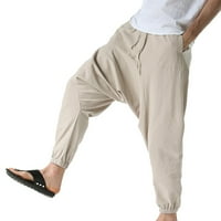 Aaiaymet Jean pantalone za žene visoke ženske pantalone od traka ravne pantalone za noge su rastrgane