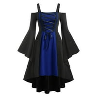 Homchy haljina za žene Ljeto Ležerne prilike V-izrez Solid Boja kratkih rukava s kratkim rukavima, dugačka