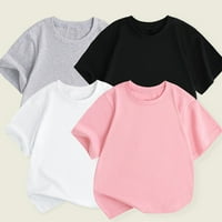Ženske vrhove tiskane bluze s kratkim rukavima, casual ženske ljetne posade vrata T-majice Tuničke majice