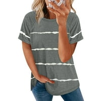 Teen Girls Cute Dinosaur majica plus veličine Ljeto kratki rukav casual topls okrugli majice za žene