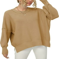 Bluze za žene Dressy Ležerne ruhove Žene Ljeto Moda Slim V-izrez Ispiši ležerne bluza sa punim rukavima