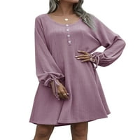 Tking modna dukserica za žene s dugim rukavima V izrez cvjetni vrhovi tiskanih zatvarača s labavim zip pulover majice nebo plavo m