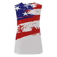 Luxplum muškarci mišićne košulje Američka zastava Cisterna za zastavu Dan neovisnosti Ljeto Brzo suho