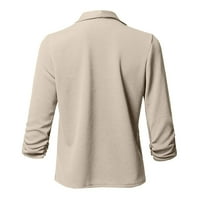 APEPAL Womens Ljetni CrewNeck Tern TOP Ležerne prilike bez labavih rukava bez rukava majice Khaki 5xl