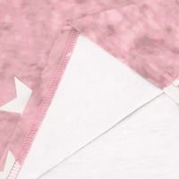 Cvjetni bluze za obred Slobodne ljetne kratke rukave za žene ružičaste L