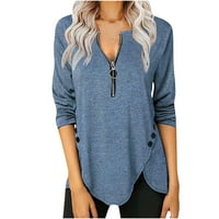 Ženski trendy pulover Top dugih rukava Crewneck Duksev s košuljicom Ispis Ležerne prilike za prevelike padavine Dame Girls Bluze