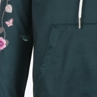 Ženski modni vrhovi cvjetni okrugli vrat kratki rukav sa džepnim majicama bijele m