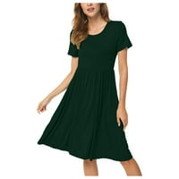 Dyfzdhu ljetne haljine za žene V izrez Trendy Wrach haljina za ispis plus veličina Mini Camisole