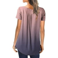 Ženska mini majica donje suknje s majicom s majicom s dugmetom sa majicama za širenje košulje gornje