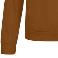 TKLPEHG Fall majice za žene labave puloverske košulje Božićni patuljak tiskani casual crewneck dugi