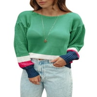 Bazyrey Womens Ljetni vrhovi Grafički tiskani bluza Ženski okrugli vrat Trendi kratkih rukava s džepom