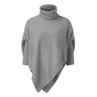 Žene plus veličine čipke dugih rukava majica majica casual pulover v bluza izrez čipka za zimu