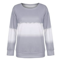 HOmenesgenics bluze za žene casual dugih rukava plijeći šap za ispis vrhova majica bluza pulover