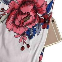 Ženski vrhovi Ženski obični Ležerni izdubljeni V-izrez labav ljetni ruffle rukava majica rukava gornja