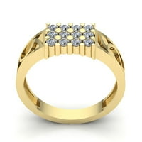 WEFUESD nakit za žene za žene Prstenje pozlaćeno umetnuto Zircon Ring Clic Nakit Multi-Color S