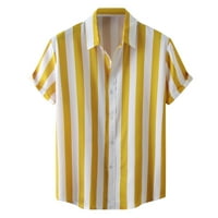 Ljetne košulje za ženske majice kratkih rukava okrugli vrat Leptir Print Basic Lable Tunic Tops, Narančasta