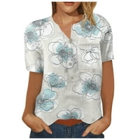 Posteljina za žene Ljeto kratkih rukava Bluze Regularne fit T majice Pulover Tees Thees Graphic Ispiši
