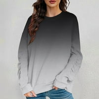 Yyeselk dukseri za ženske ležerne crtež punih zip košulja Trendy kontrastni kaput jesen odjeća modna