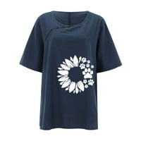 Bazyrey ženska bluza Ženska modna casual proljeća i ljeto V-izrez prugasta majica s kratkim rukavima