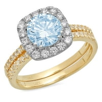 Karat u karatsu 10k bijeli zlatni široki bend pola krug s rubom vjenčani prsten veličine -13