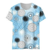 Košulje za žene Ležerne prilike Summer Solid O izrez kratkih rukava Bluza za žene za žene