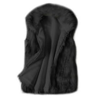 Francuska Dimple Žene Modni kaubojski resi Jednobojna haljina s dugim rukavima V-izrez crna