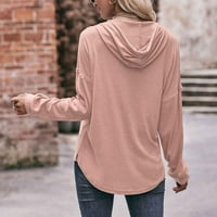Cleance Ženske vrhove plus veličine Ljeto kratkih rukava V ret otisak pulover košulja bluze ružičaste