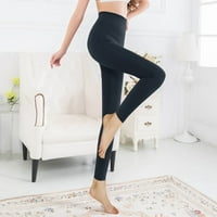 Daqian Womens plus veličine Hlače za čišćenje ženske ležerne čvrste hlače Udobni elastični visoki struk