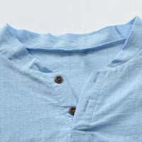 DTIDTPE dukseve za žene, V izrez košulje od punog gumba dolje Basic Toes Tees Ženski na vrhu dugih rukava