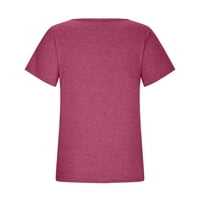 Ljetne majice za žene opušteno ublaženo Fit V-izrez TEE ljetni grafički tee vrhovi kratkih rukava bluza,