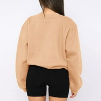 Kpoplk Fashion Plus Veličina Bluza za dame Labavi mekani pulover s dugim rukavima Košulje Plus veličina