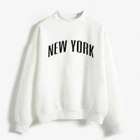 Ketyyh-Chn ženski duksevi gradijent casual vrhovi pulover majice jesenje odjeće bijela, 2xl