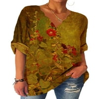 Top up rukava labava bluza na plaži Cardigan Cover Wet Women Cvjetni print Šifon kratke kupaće kostimi