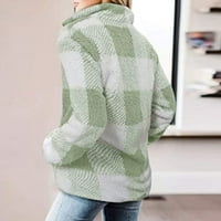 Ženski pulover džemperi s dugim rukavima V-izrez ruched pulover vino l